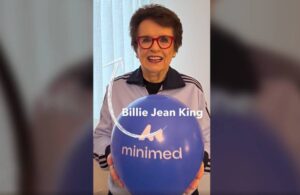 Billie Jean King Medtronic MiniMed Blue Balloon Challenge