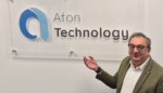 Afon Technology Glucowear blood glucose monitor worn by CEO Sabih Chaudhry