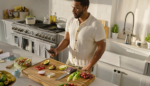 Dexcom Stelo user chops food
